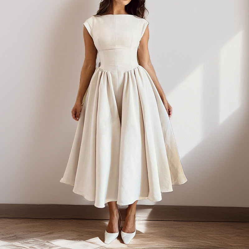 Midi Dress Women | Structured Cap Sleeve & Timeless Elegant Design