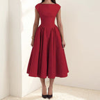 Midi Dress Women | Structured Cap Sleeve & Timeless Elegant Design