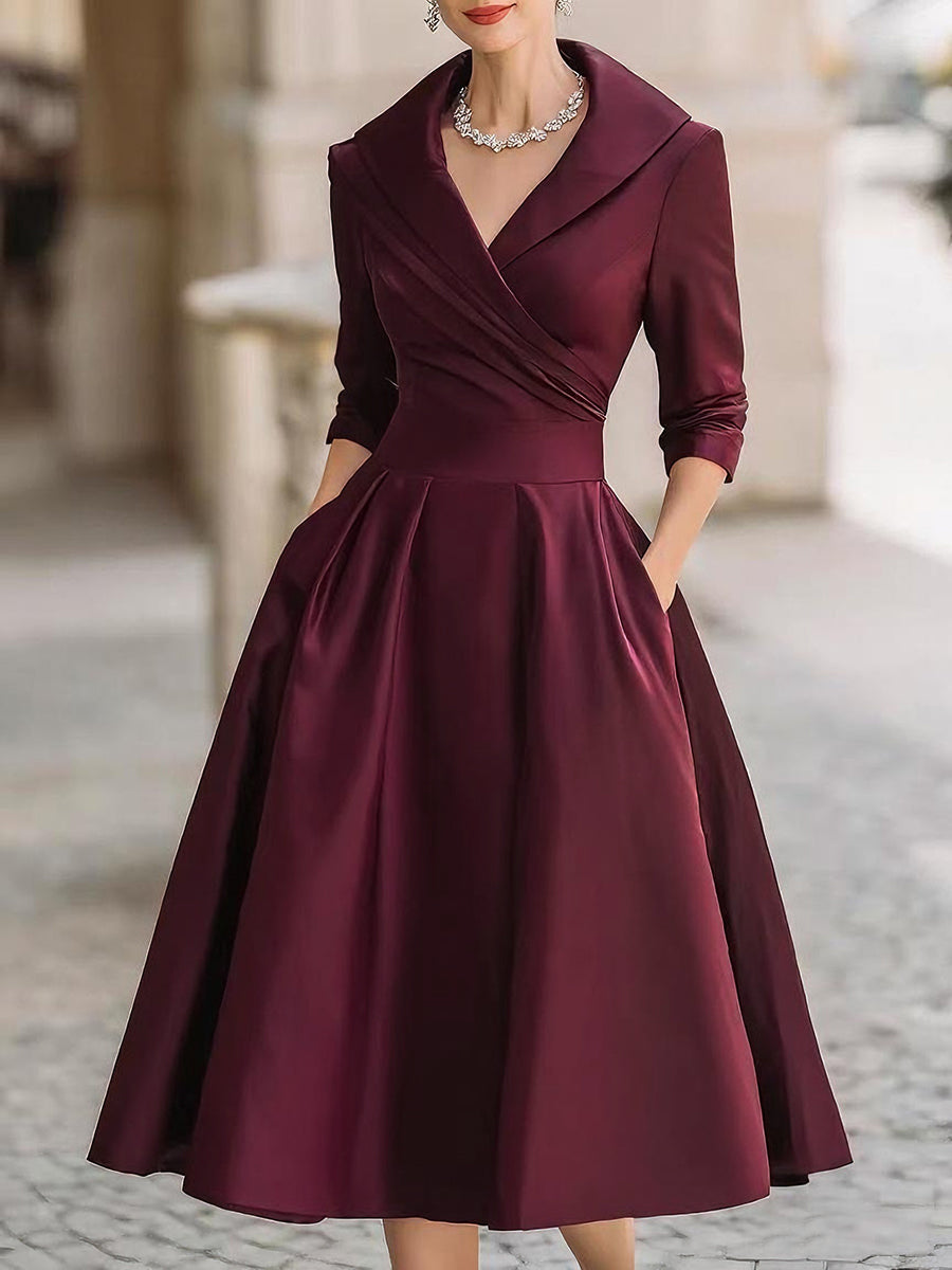 Midi Dress Women | Vintage Wrap Style & Timeless Feminine Elegance