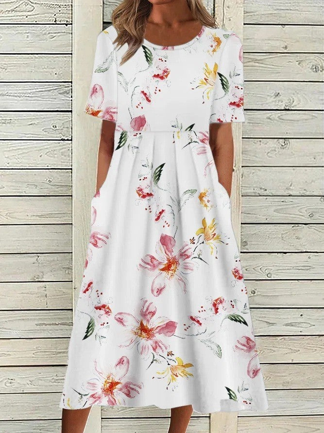 Midi Dress Women's | Floral Print & Feminine Everyday Style