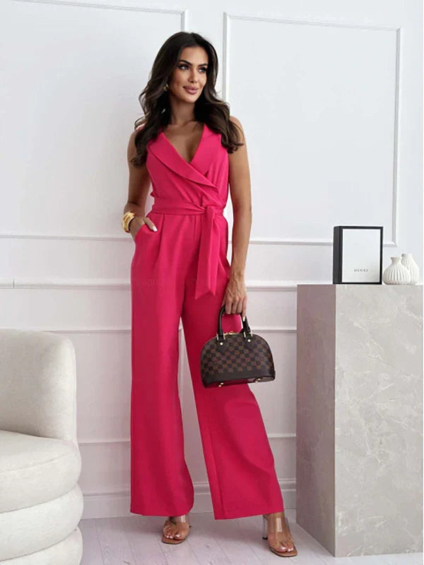 Womens Luxe Satin Jumpsuit