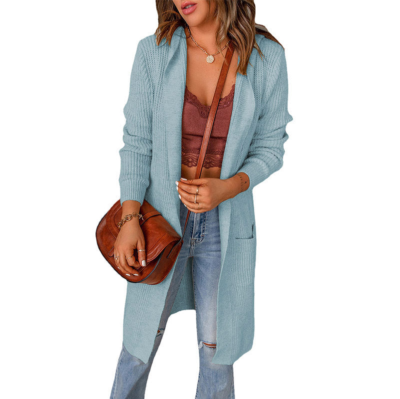 Women's Long Knitted Cardigan | Relaxed Fit & Pockets 2