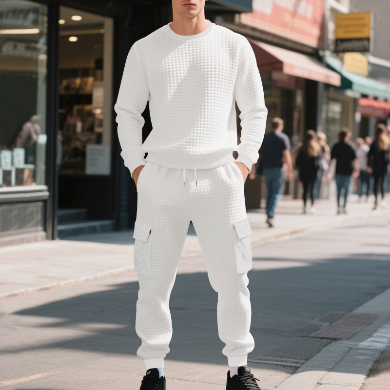 Men's Sweatshirt & Cargo Pants Set | Loose Fit & Multi Pocket Design 2