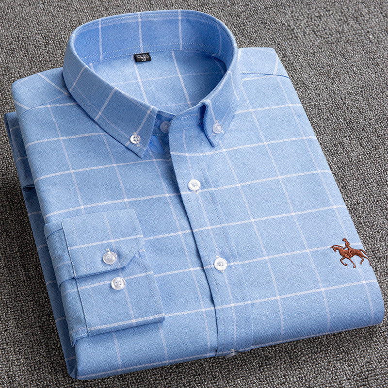 Men's Checked Shirt | Structured Collar & Tailored Fit 2