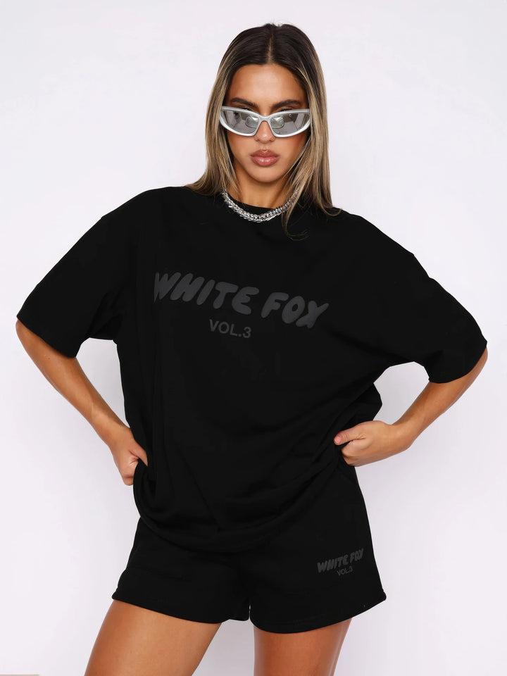 Oversized Co Ord Set Women | Graphic Tee &amp; Shorts Matching Set