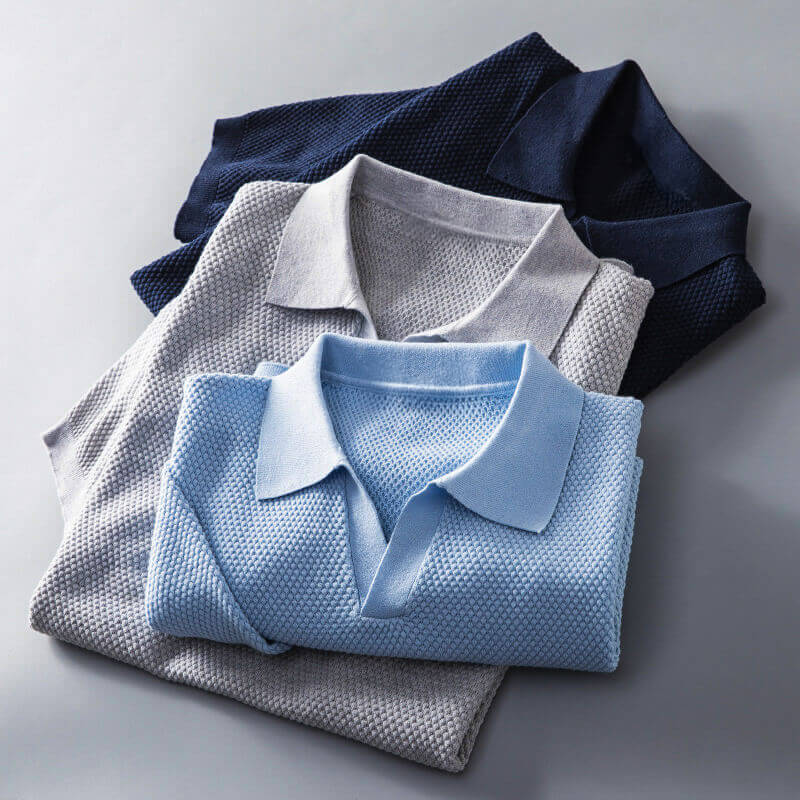 Polo Men | Textured Knit &amp; Smart Casual Collar Design