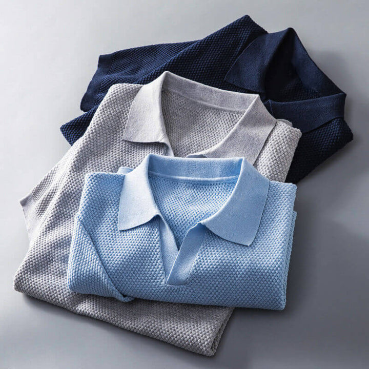 Polo Men | Textured Knit &amp; Smart Casual Collar Design