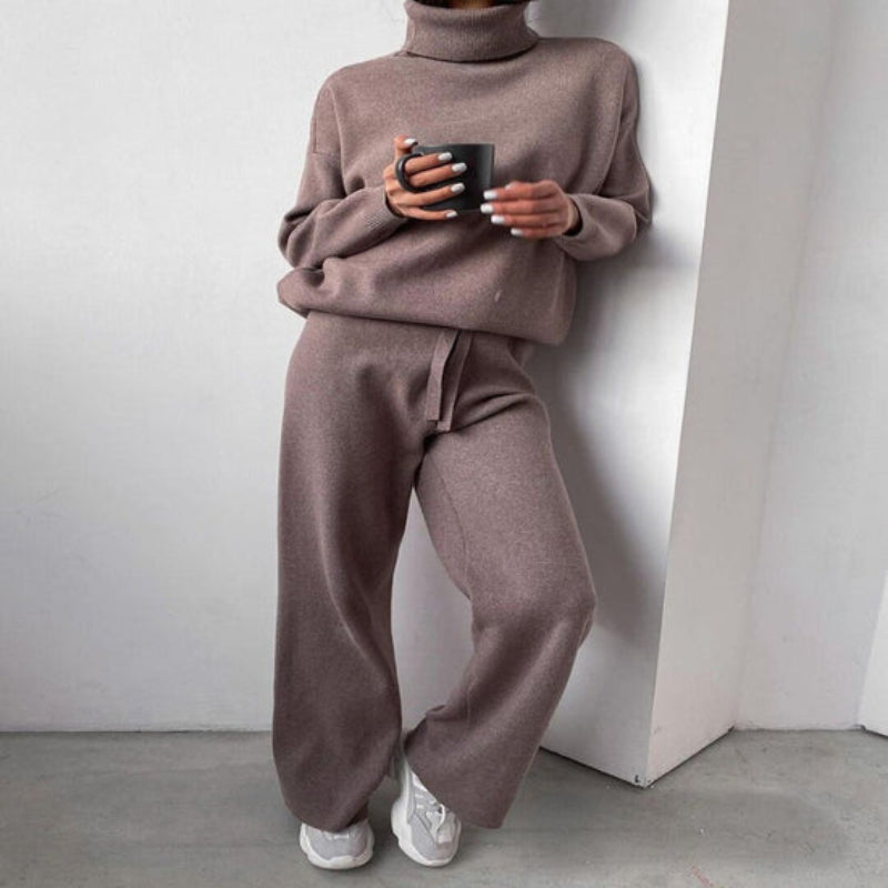 Delia | Ensemble de détente deux pièces en tricot pour femme - Image 2