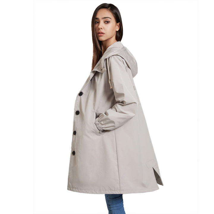 Maude | Manteau Long Trapèze à Capuche pour Femme - Image 3