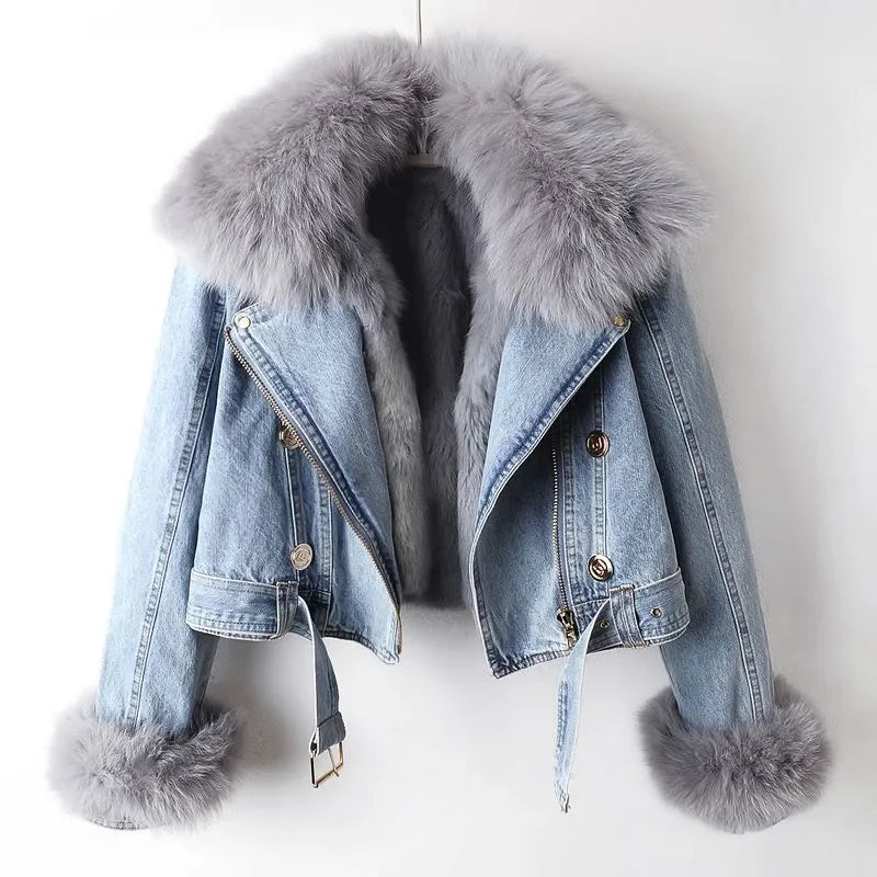 Bella Frost Faux Fur Jacket — front view