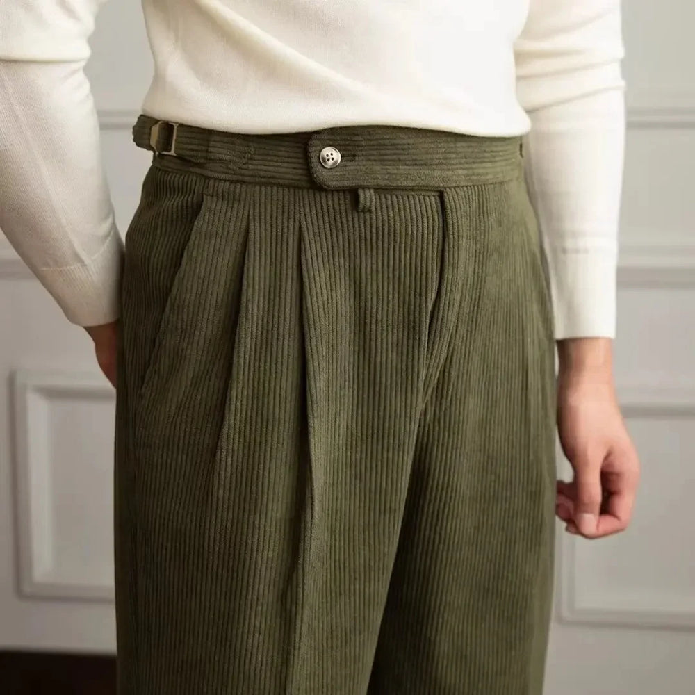 Women's High Waist Pleated Trousers Tapered Leg Ankle Pants 2