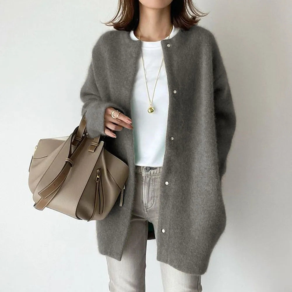 Women's Long Cardigan | Button-Up & Relaxed Fit 2