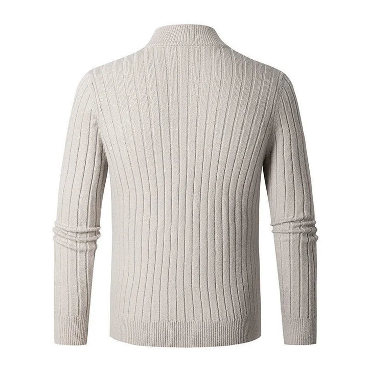 Erwan | Pull à col zippé quart pour homme - Image 3