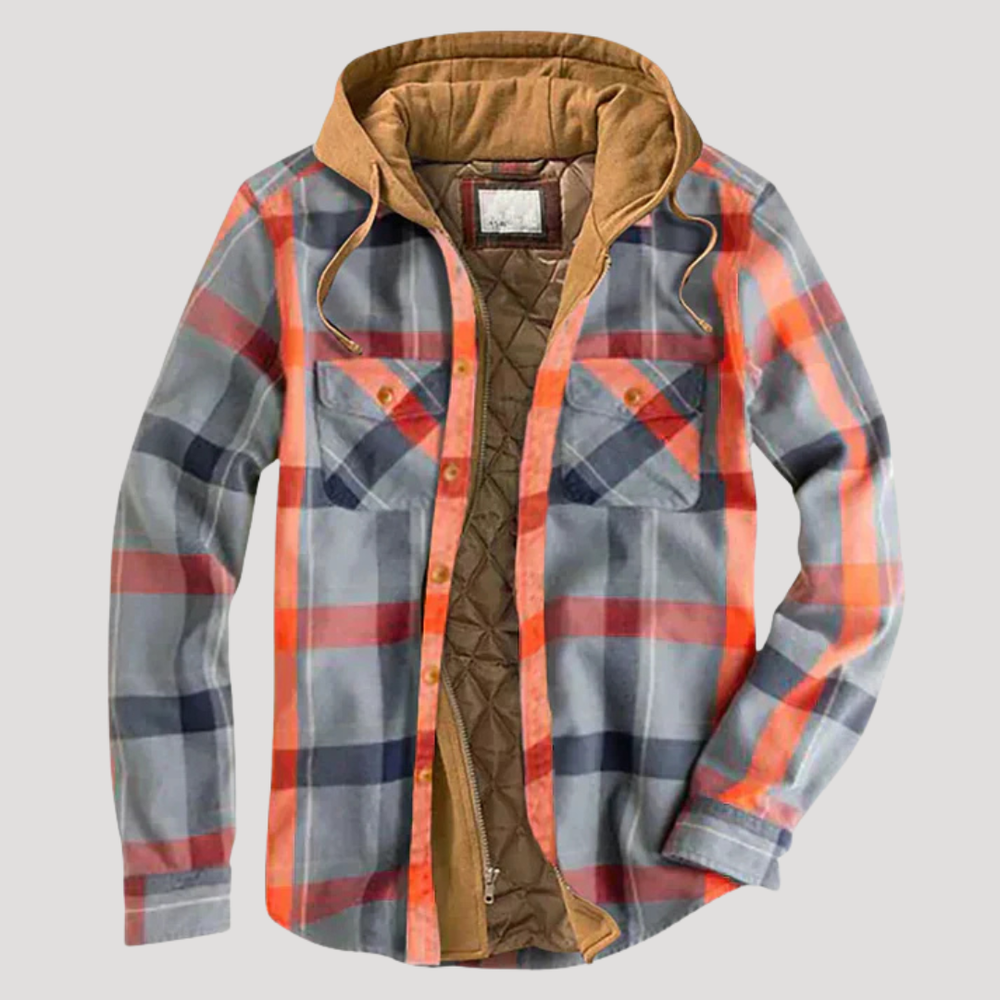 Men's Patchwork Jacket | Plaid Design for Transitional Style 2