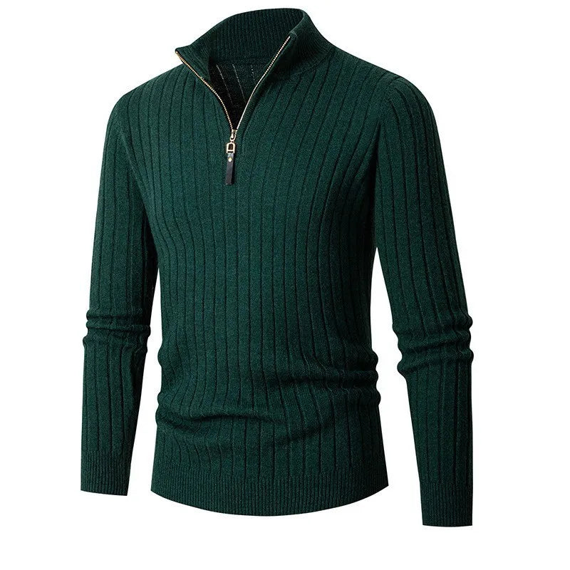 Erwan | Pull à col zippé quart pour homme - Image 10