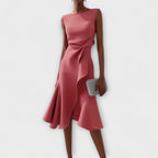 Sophie | Elegant Asymmetric Midi Wedding Guest Dress