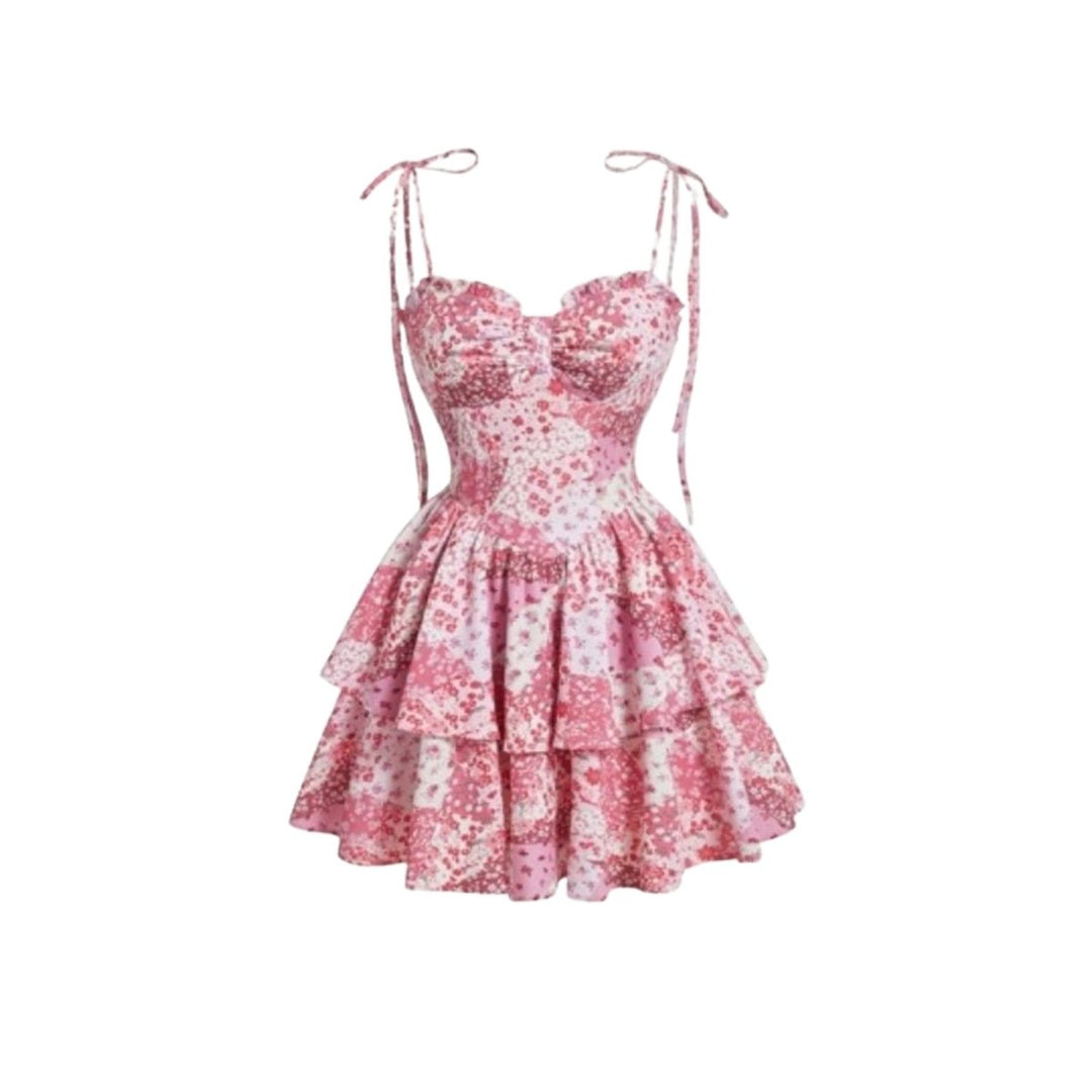 Sophie | Romantic Floral Tiered Summer Dress for Wedding Guests
