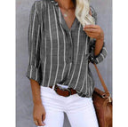 Summer Blouse Women | Striped V-Neck & Relaxed Everyday Style
