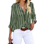 Summer Blouse Women | Striped V-Neck & Relaxed Everyday Style