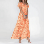 Summer Dress Women | Floral Print V-Neck & Flowing Maxi for Wedding Guests
