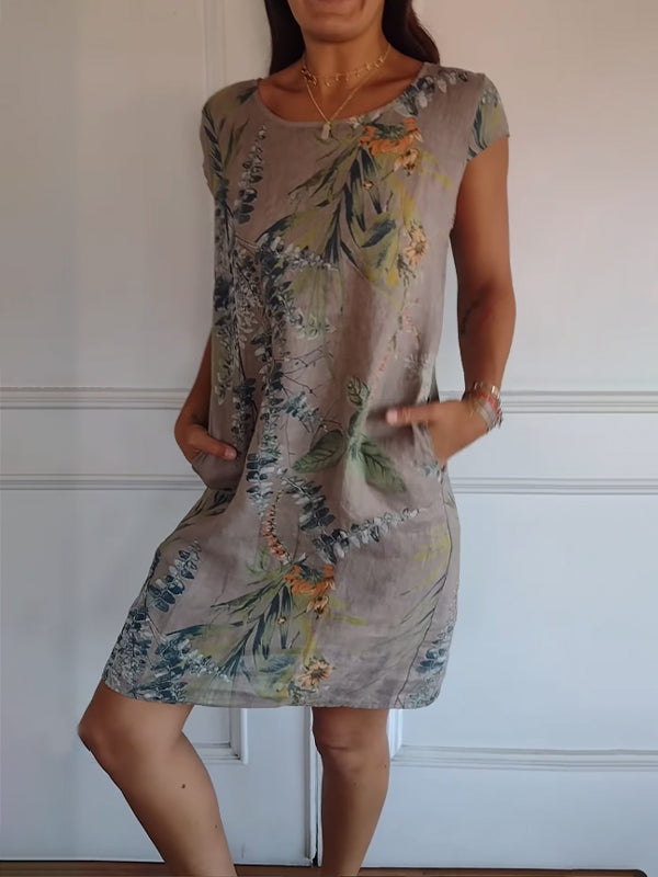 Summer Dress Women | Tropical Leaf Print & Relaxed Everyday Comfort