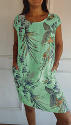 Summer Dress Women | Tropical Leaf Print & Relaxed Everyday Comfort