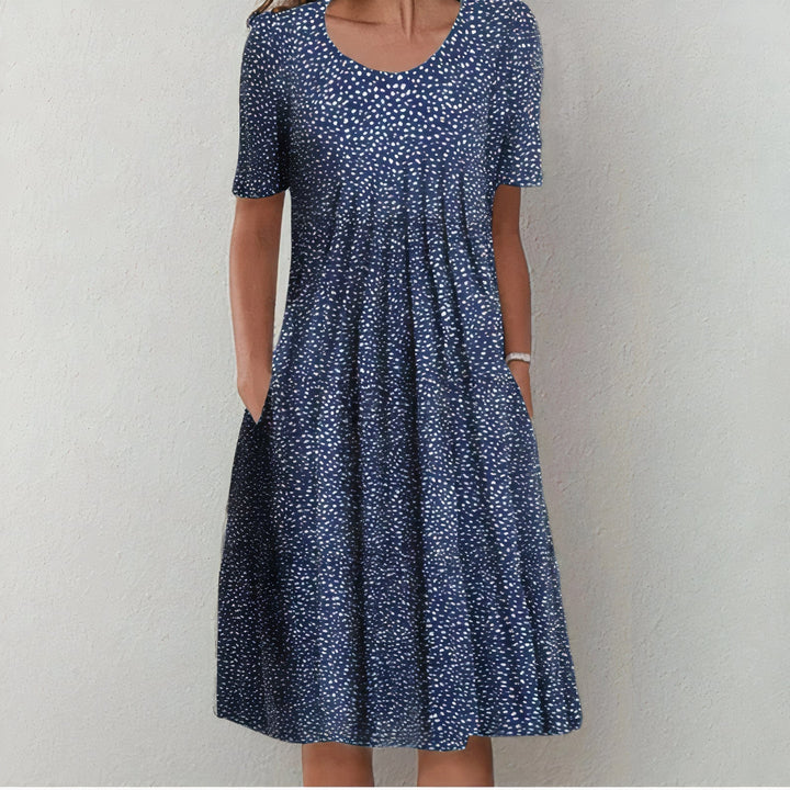 Summer Dress Women | Wildflower Print &amp; Pleated Waist Midi Design