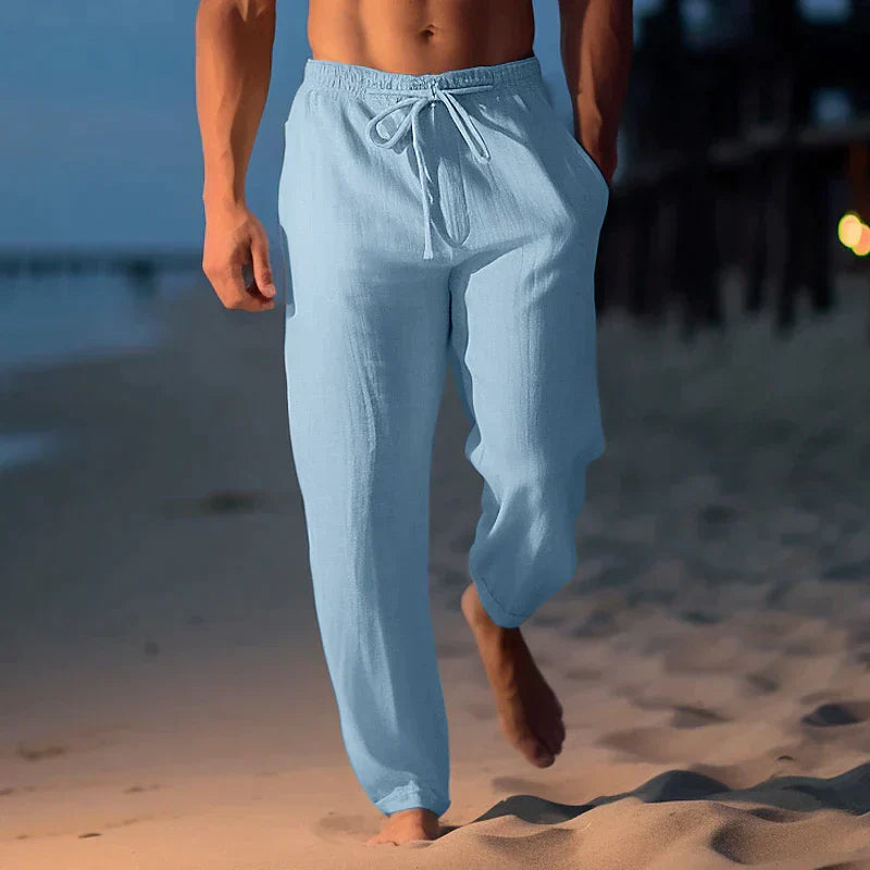 Summer Pants Men | Drawstring Waist & Relaxed Lightweight Casual Design