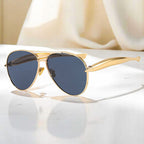 Sunglasses Women | Gold Aviator & Gradient Lens Design