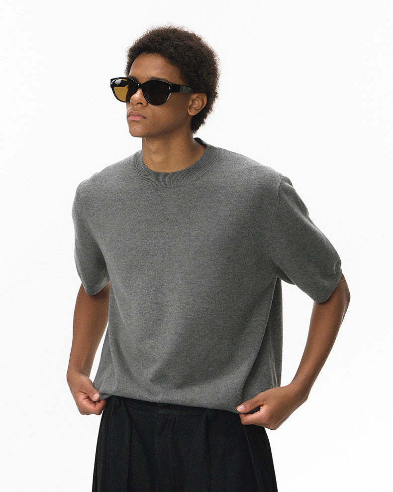 T Shirt Men's | Oversized Knit & Relaxed Everyday Comfort