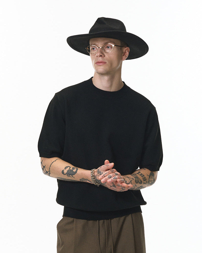 T Shirt Men's | Oversized Knit & Relaxed Everyday Comfort