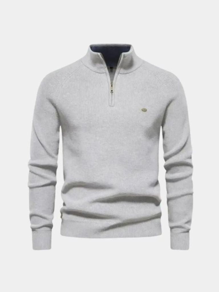 Elegant Quarter Zip Sweater - Cross &amp; Crown - Cross &amp; Crown
