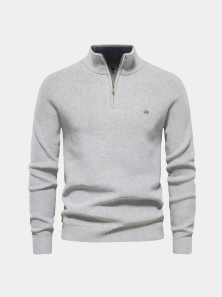 Elegant Quarter Zip Sweater - Cross &amp; Crown - Cross &amp; Crown