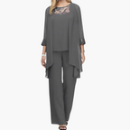 Three-Piece Suit Women's | Lace Detail & Elegant Formal Set