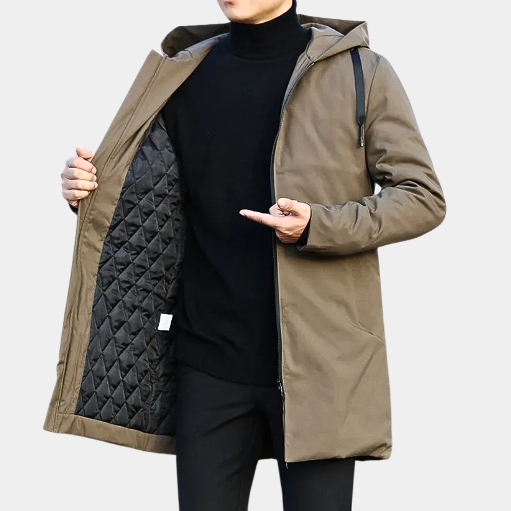 Serge | Veste mi-longue à capuche pour homme - Image 6