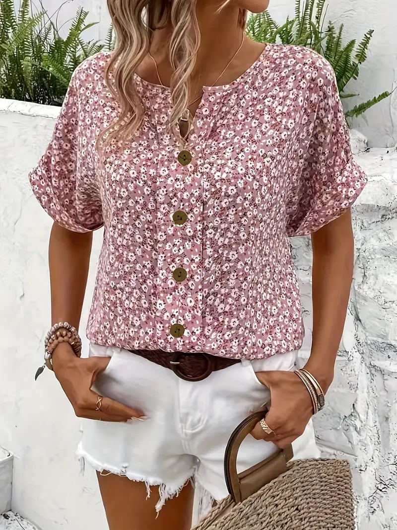 Top Women | Floral Button-Front & Relaxed Summer Everyday Style
