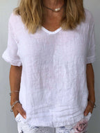Top Women | V-Neck Relaxed Fit & Effortless Everyday Summer Style