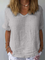 Top Women | V-Neck Relaxed Fit & Effortless Everyday Summer Style