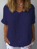 Top Women | V-Neck Relaxed Fit & Effortless Everyday Summer Style