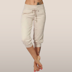 Trousers Women | Cropped Drawstring & Relaxed Everyday Summer Comfort