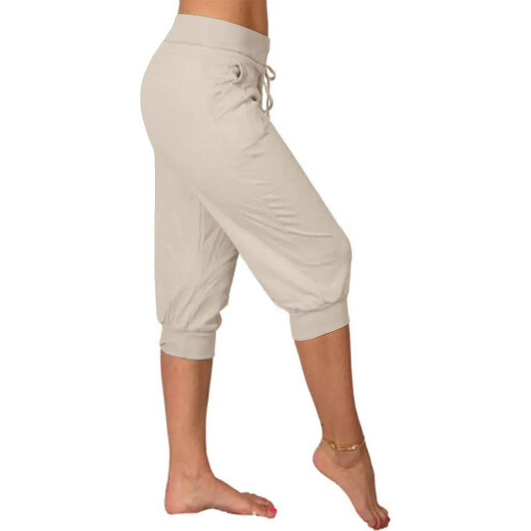 Trousers Women | Cropped Drawstring &amp; Relaxed Everyday Summer Comfort