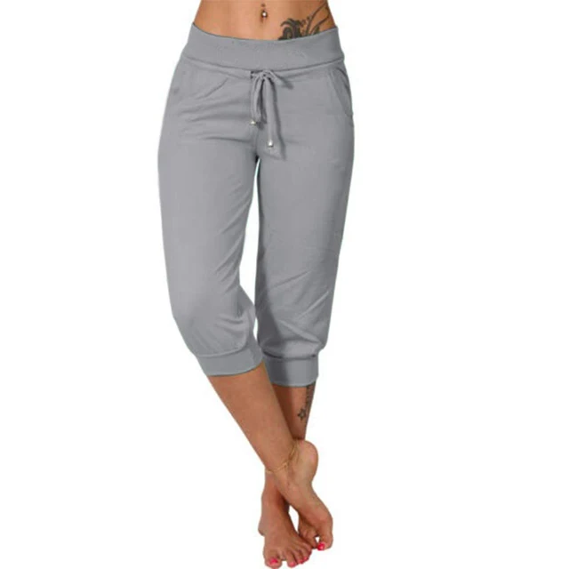 Trousers Women | Cropped Drawstring &amp; Relaxed Everyday Summer Comfort