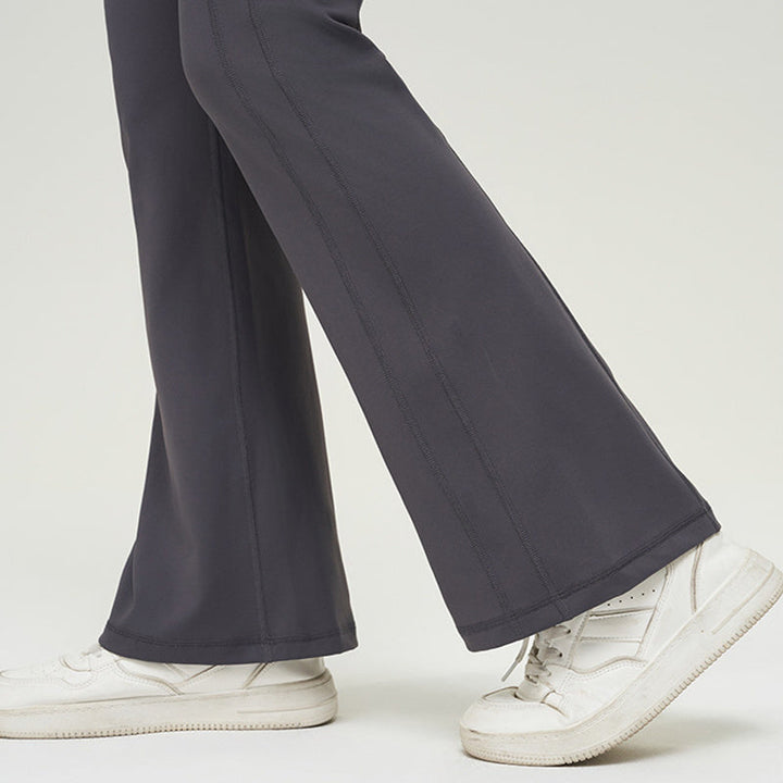 Trousers Women | High-Waist Zip Front &amp; Flare Leg Smart Casual Style