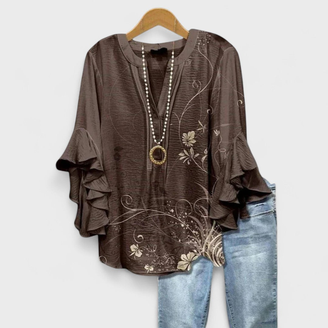 V Neck Blouse Women&