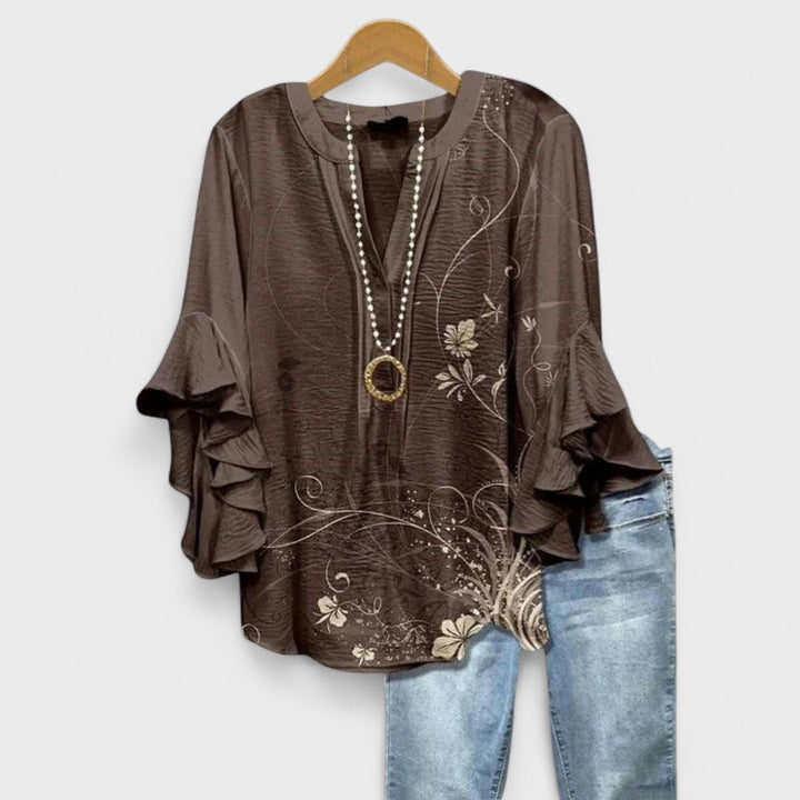 V Neck Blouse Women&