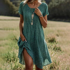 V Neck Midi Dress Women's | Floral Print & Relaxed Everyday Style