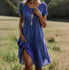 V Neck Midi Dress Women's | Floral Print & Relaxed Everyday Style