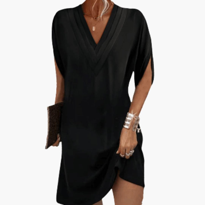 V Neck Mini Dress Women&
