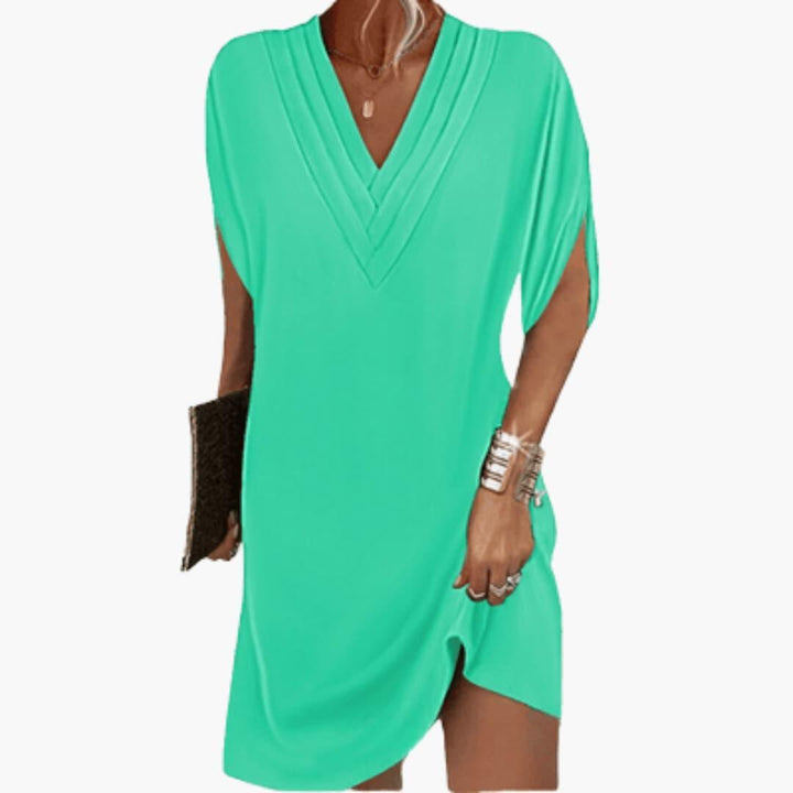 V Neck Mini Dress Women&