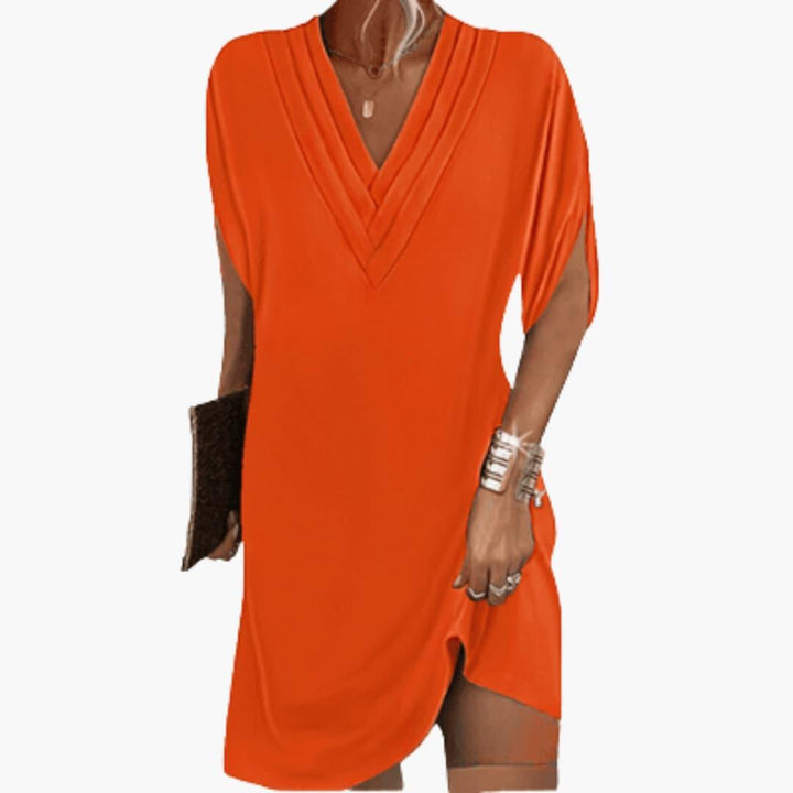 V Neck Mini Dress Women&